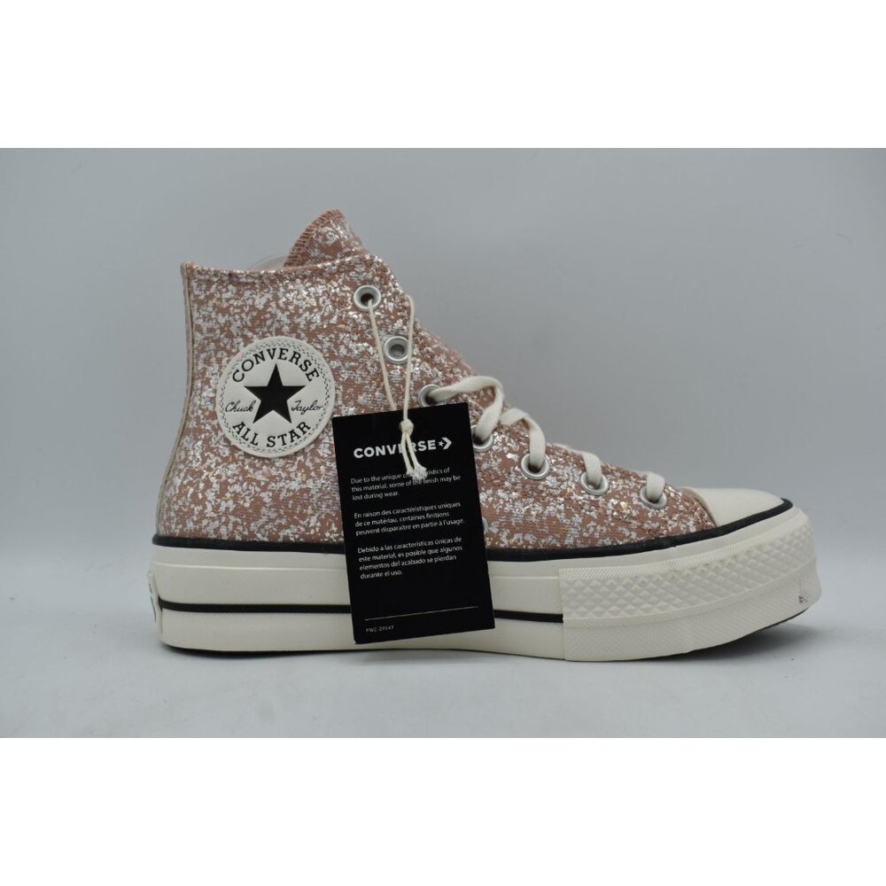 Converse Women 8.5 Chuck‎ Taylor All Star Glitter Metallic Platform Sneakers - Picture 5 of 13